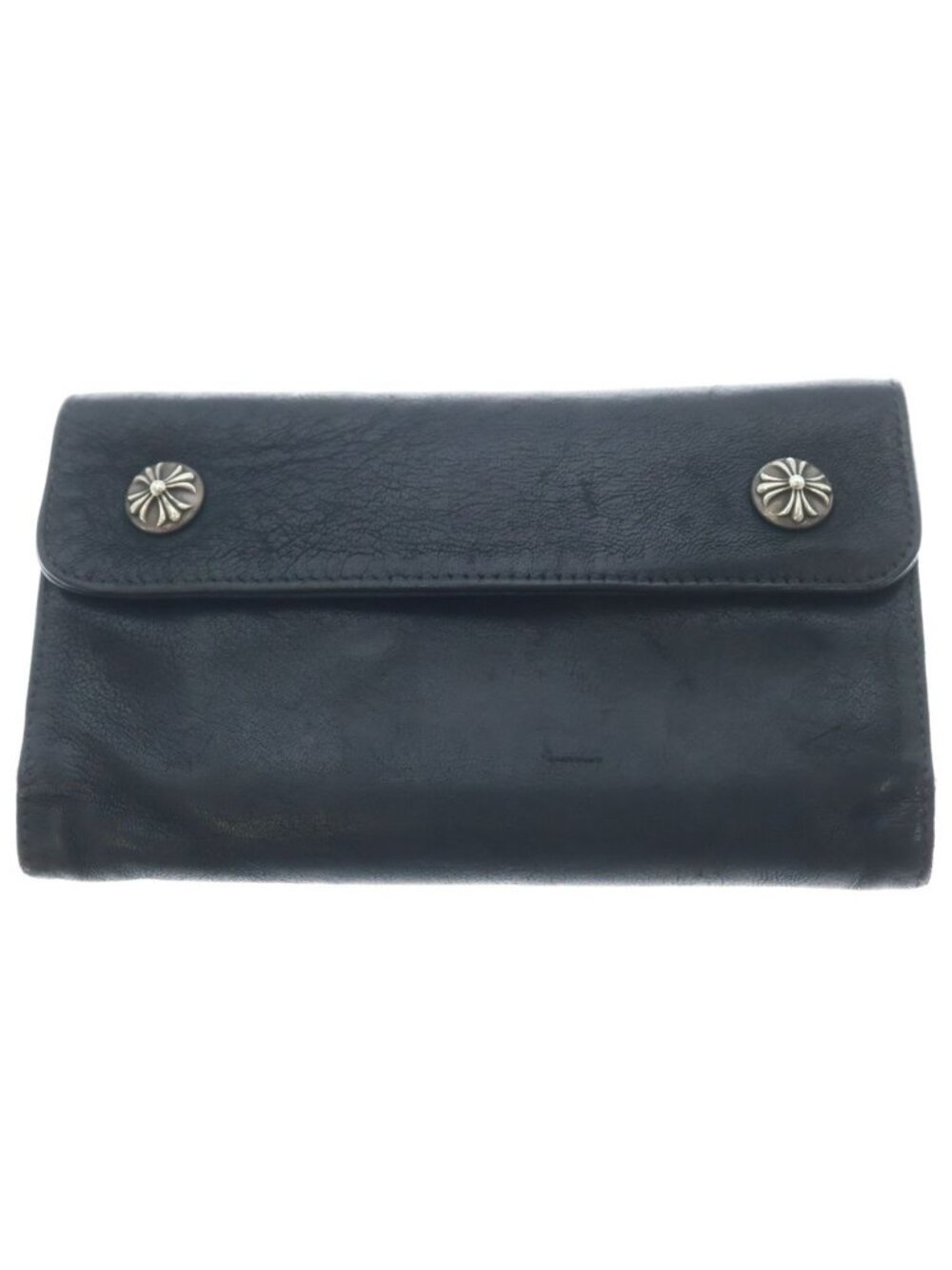 Chrome Hearts Wave Leather Wallet Black